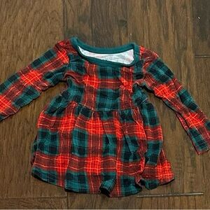 Little Sleepies Baby Girl Plaid Long Sleeve Twirl Dress 0-3 mo